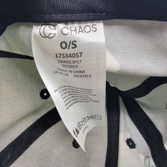 Chaos Floral Tat Cap Black Adjustable Outdoors Aloha Hawaiian Casual - Picture 8 of 9